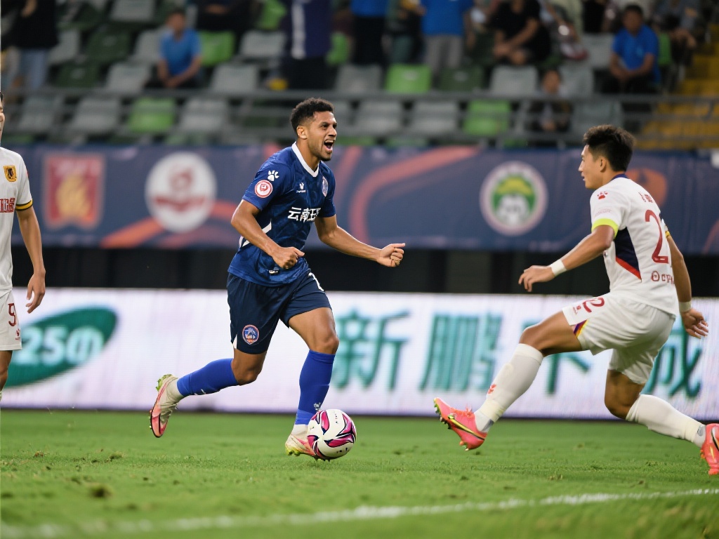 奥斯卡梅开二度拜合拉木染红,玉昆4-3险胜新鹏城 比赛一开始,云南玉昆队就展现了强大的进攻
